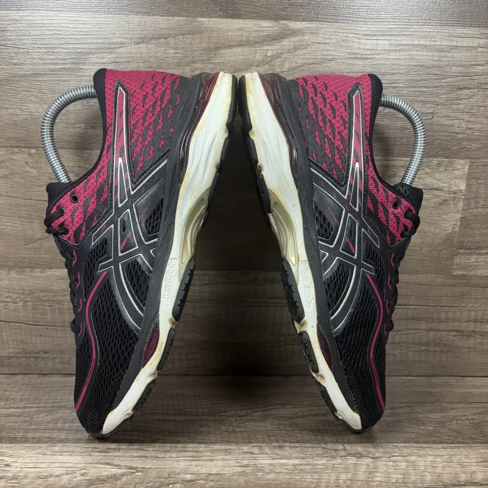 Asics Gel-Cumulus 19 Black Pink Womens US Size 8.5 EUR 40 T7B8N Running Shoes